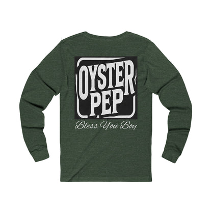 Oyster Pep Grr Logo Unisex Jersey Long Sleeve Tee