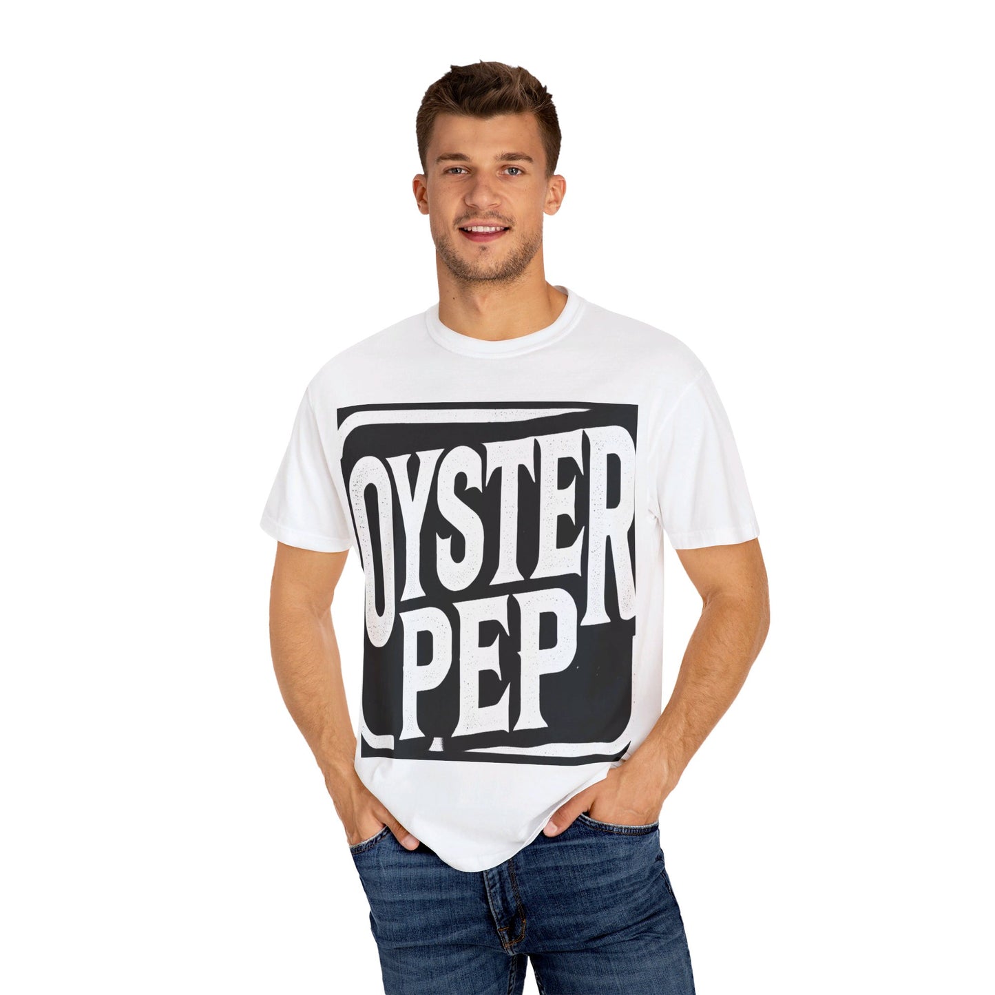 Oyster Pep G Logo Unisex Garment-Dyed T-shirt