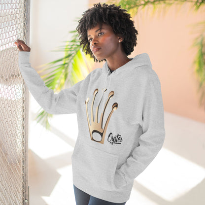 Oyster Pep Crown Three-Panel Fleece Hoodie