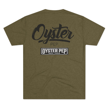 Oyster Pep no cartoon logo Unisex Tri-Blend Crew Tee