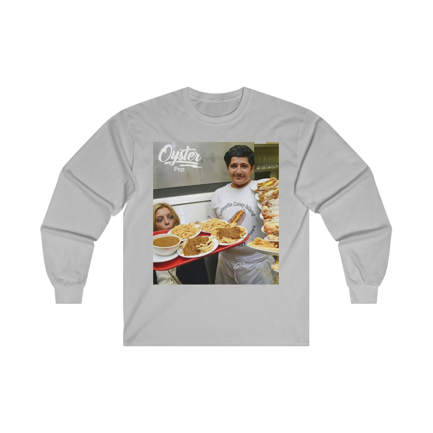 Oyster Pep Bless This Coney Unisex Ultra Cotton Long Sleeve Tee