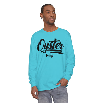 Oyster Pep adapter Logo Unisex Garment-dyed Long Sleeve T-Shirt