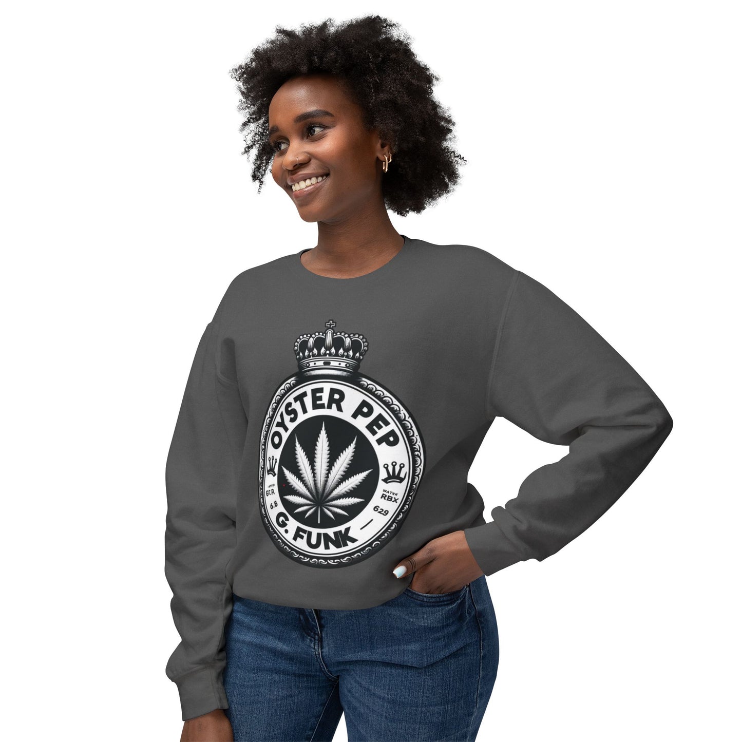 Oyster Pep Finest Unisex Lightweight Crewneck Sweatshirt