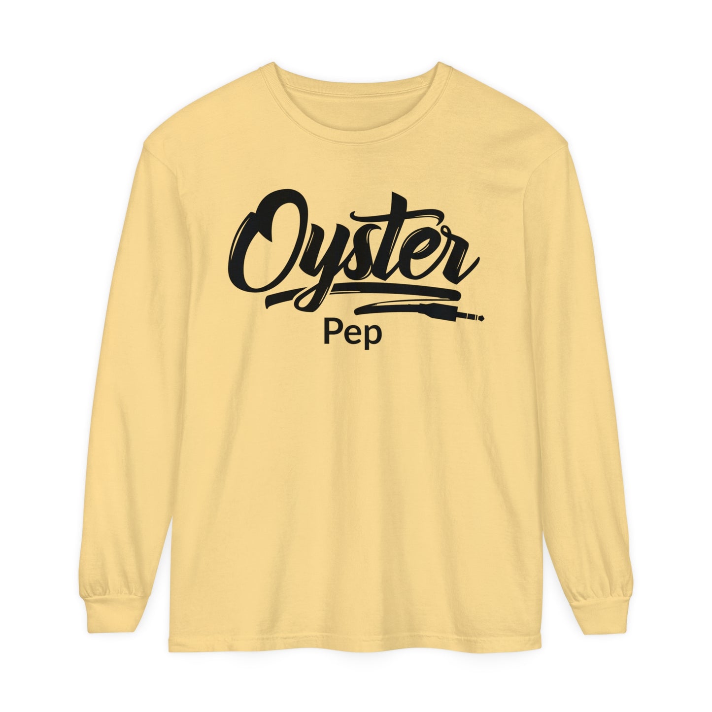 Oyster Pep adapter Logo Unisex Garment-dyed Long Sleeve T-Shirt