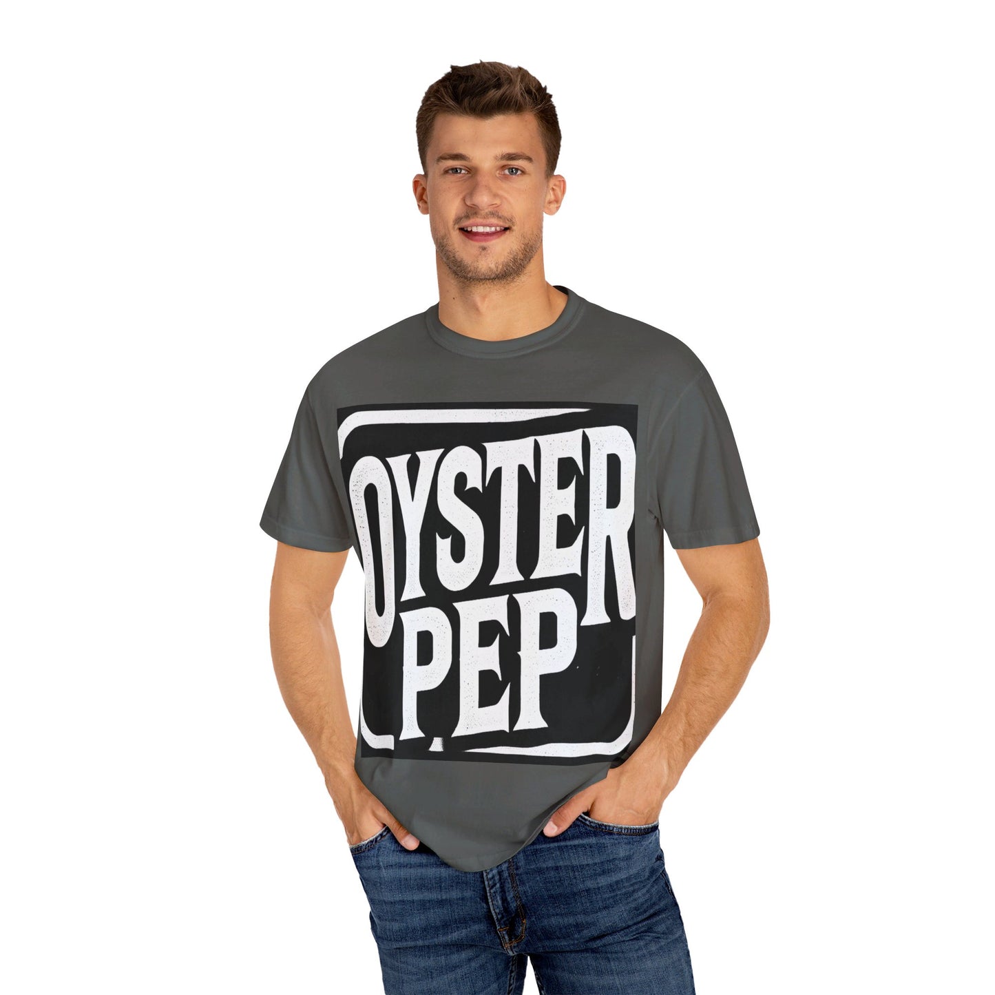 Oyster Pep G Logo Unisex Garment-Dyed T-shirt