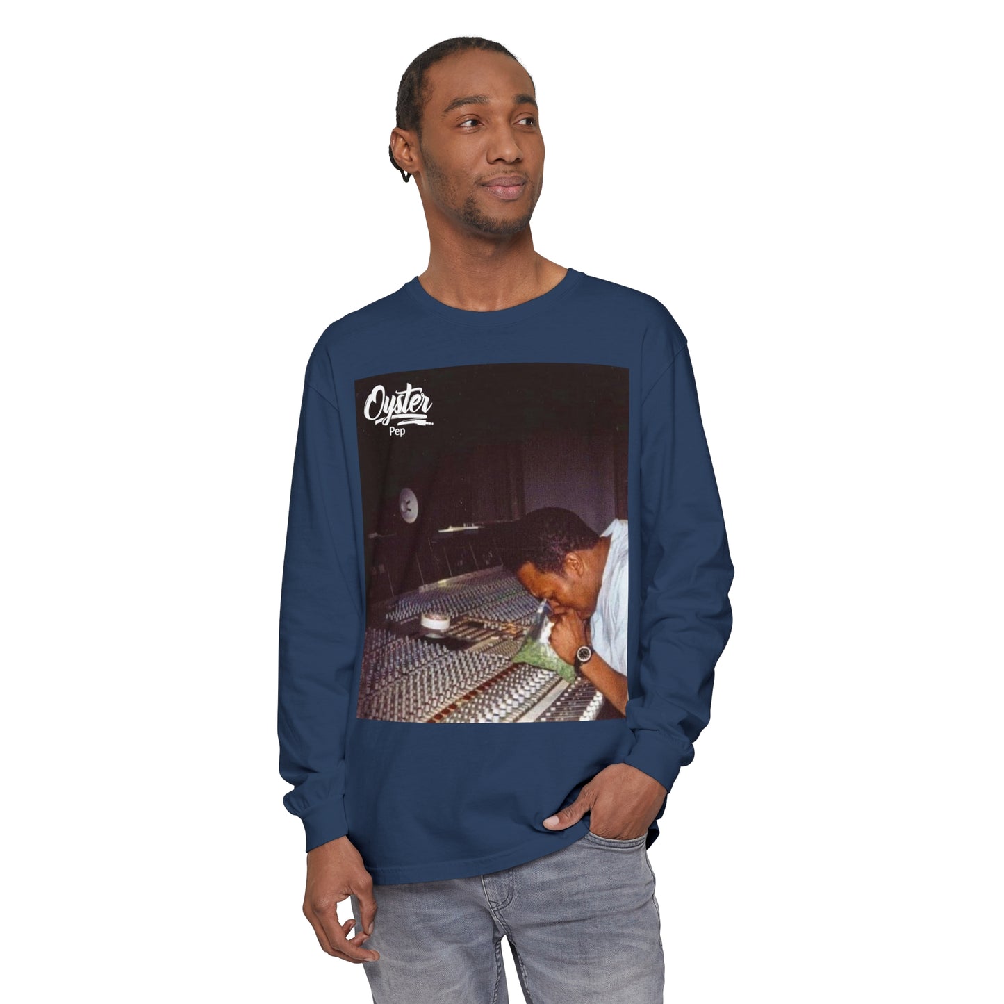 Oyster Pep The Chronic Unisex Garment-dyed Long Sleeve T-Shirt