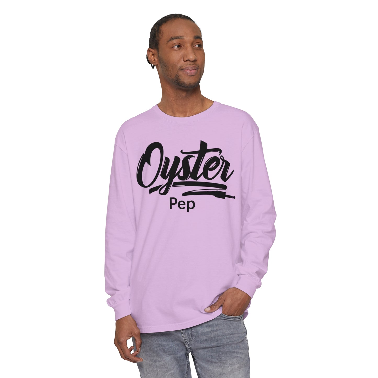 Oyster Pep adapter Logo Unisex Garment-dyed Long Sleeve T-Shirt