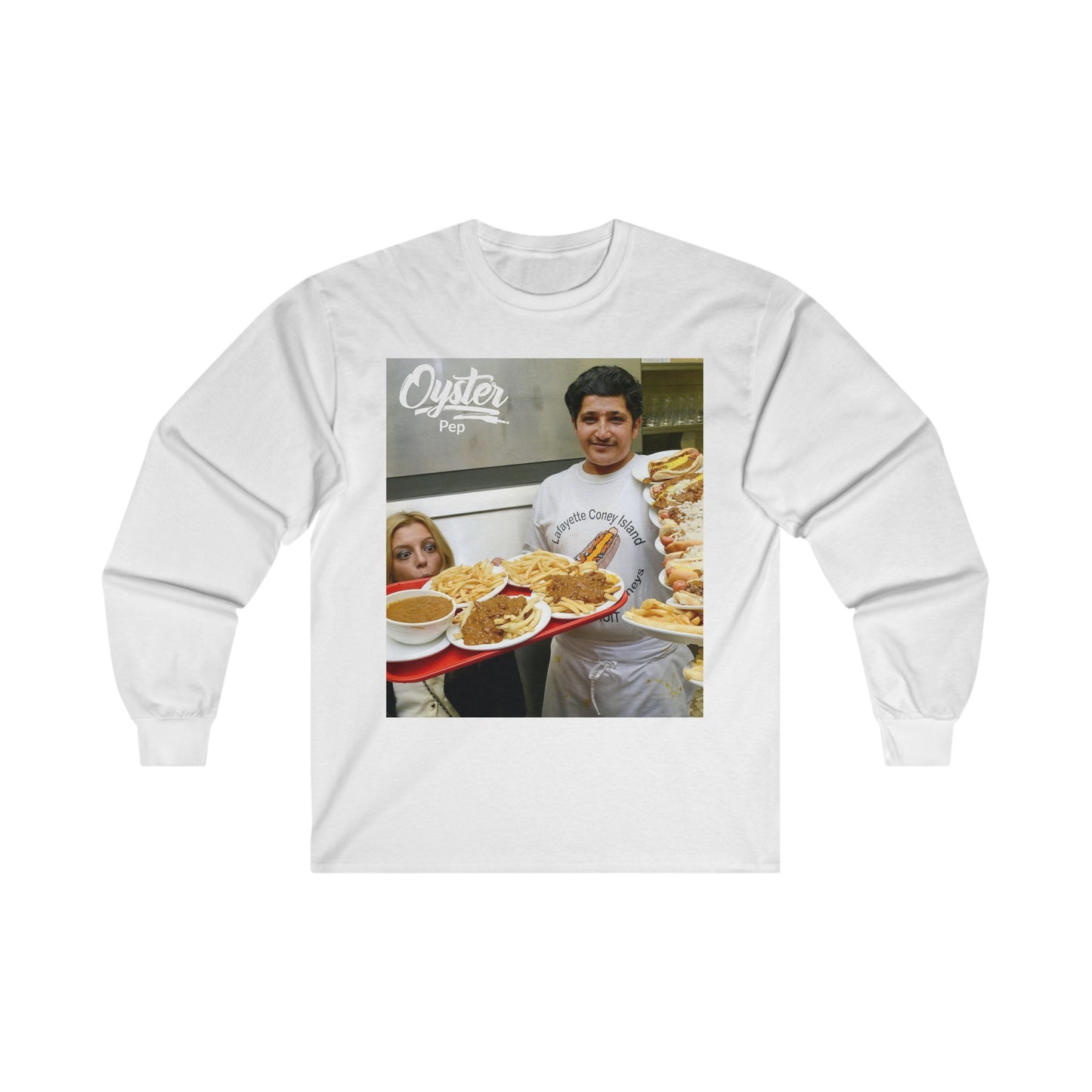 Oyster Pep Bless This Coney Unisex Ultra Cotton Long Sleeve Tee