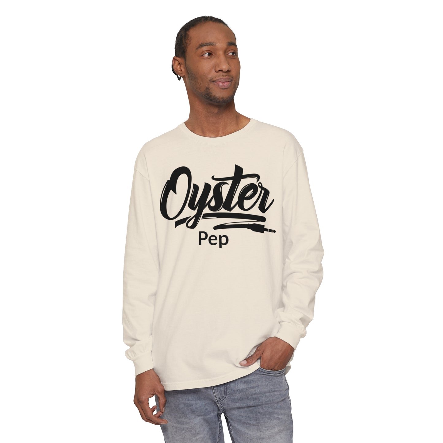 Oyster Pep adapter Logo Unisex Garment-dyed Long Sleeve T-Shirt