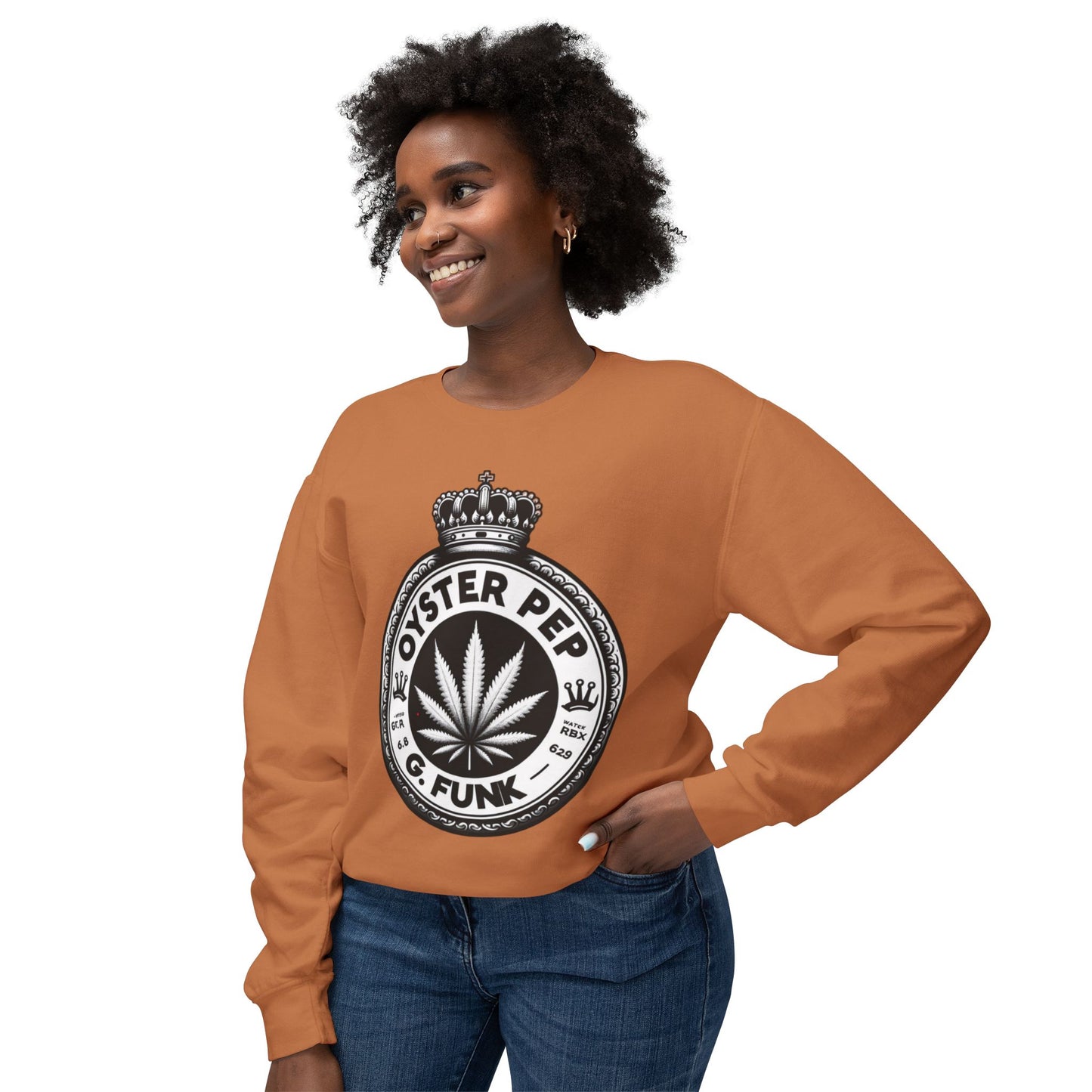 Oyster Pep Finest Unisex Lightweight Crewneck Sweatshirt