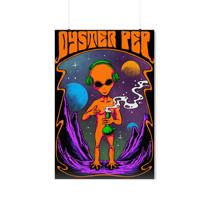 Oyster Pep Martian smoking Black Light Style image Premium Matte Vertical Posters