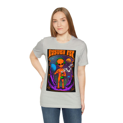 Oyster Pep Martian Smoking Black Light image Unisex Jersey Short Sleeve Tee