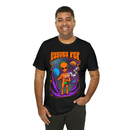 Oyster Pep Martian Smoking Black Light image Unisex Jersey Short Sleeve Tee