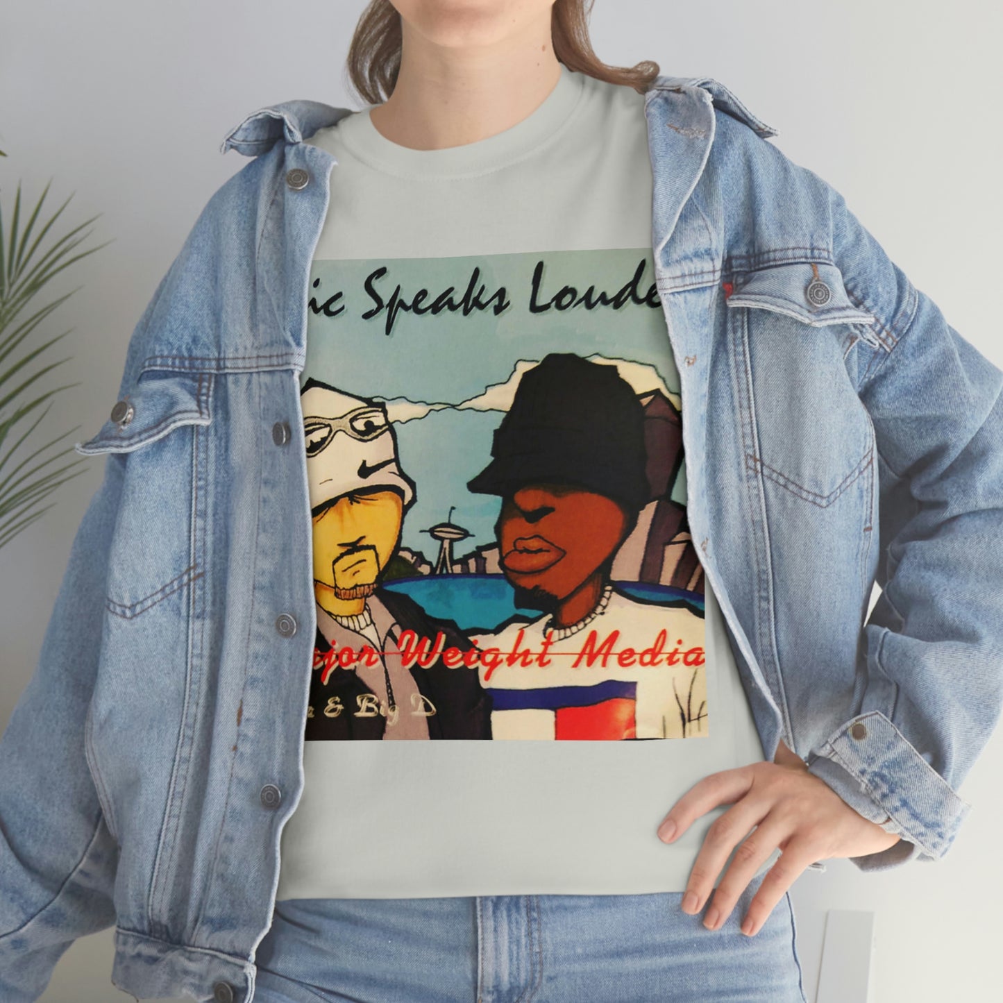 Major Weight Media Lil Kriz Music Speaks Louder Cover Art 1996 Unisex Heavy Cotton Tee