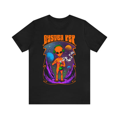 Oyster Pep Martian Smoking Black Light image Unisex Jersey Short Sleeve Tee