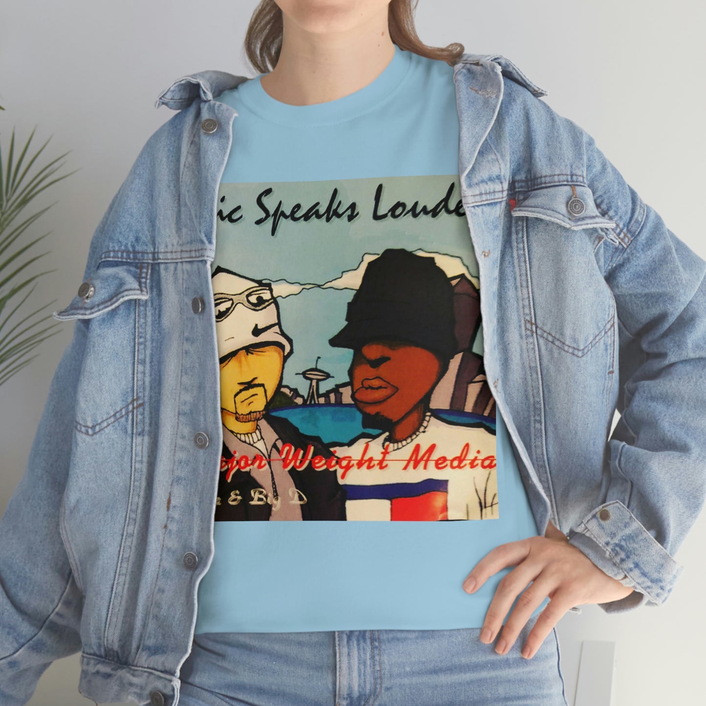 Major Weight Media Lil Kriz Music Speaks Louder Cover Art 1996 Unisex Heavy Cotton Tee