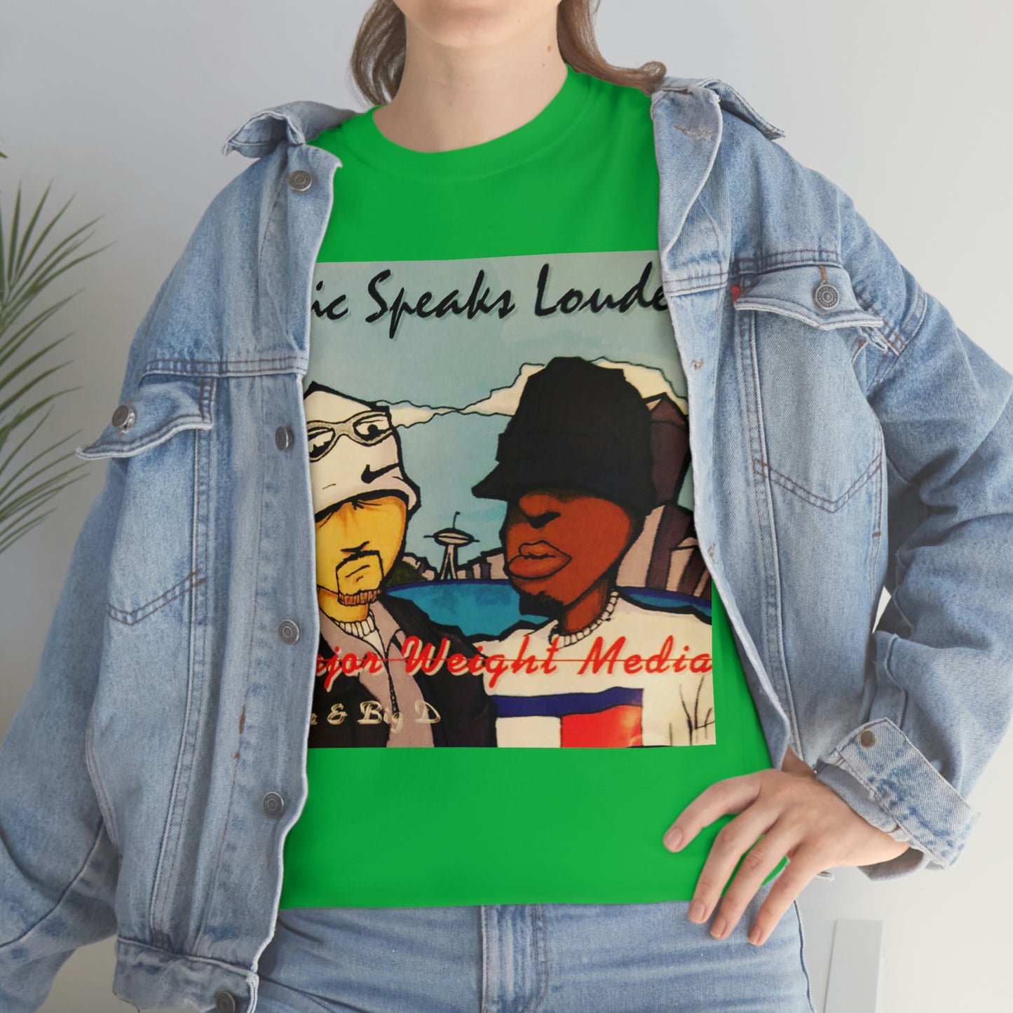 Major Weight Media Lil Kriz Music Speaks Louder Cover Art 1996 Unisex Heavy Cotton Tee