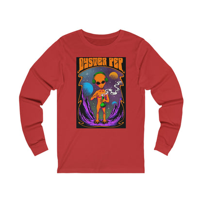 Oyster Pep Martian Smoking Blacklight style Logo Unisex Jersey Long Sleeve Tee