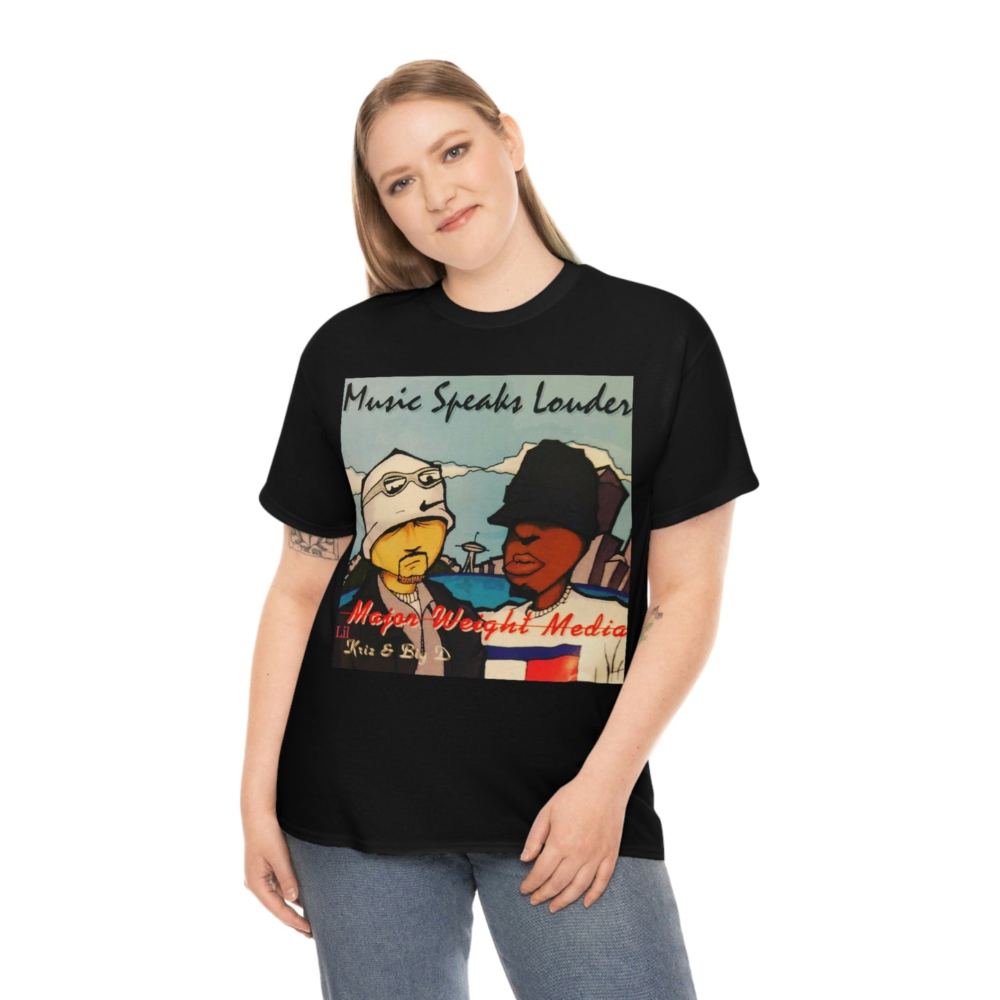 Major Weight Media Lil Kriz Music Speaks Louder Cover Art 1996 Unisex Heavy Cotton Tee