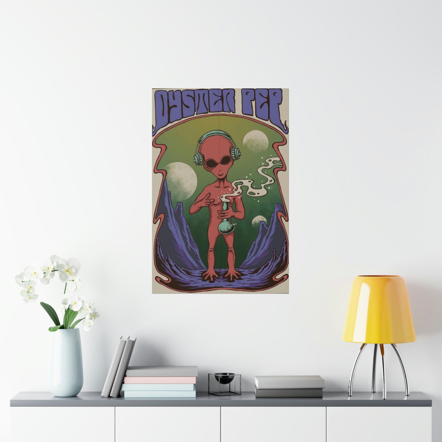 Oyster Pep Martian smoking Premium Matte Vertical Posters