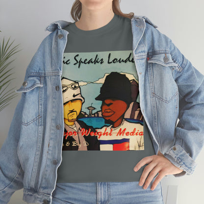 Major Weight Media Lil Kriz Music Speaks Louder Cover Art 1996 Unisex Heavy Cotton Tee