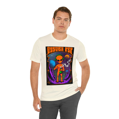 Oyster Pep Martian Smoking Black Light image Unisex Jersey Short Sleeve Tee