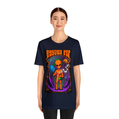 Oyster Pep Martian Smoking Black Light image Unisex Jersey Short Sleeve Tee