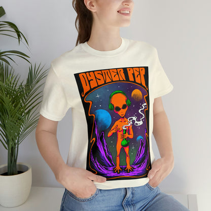 Oyster Pep Martian Smoking Black Light image Unisex Jersey Short Sleeve Tee