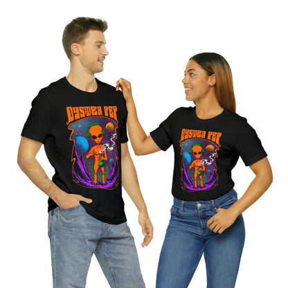 Oyster Pep Martian Smoking Black Light image Unisex Jersey Short Sleeve Tee