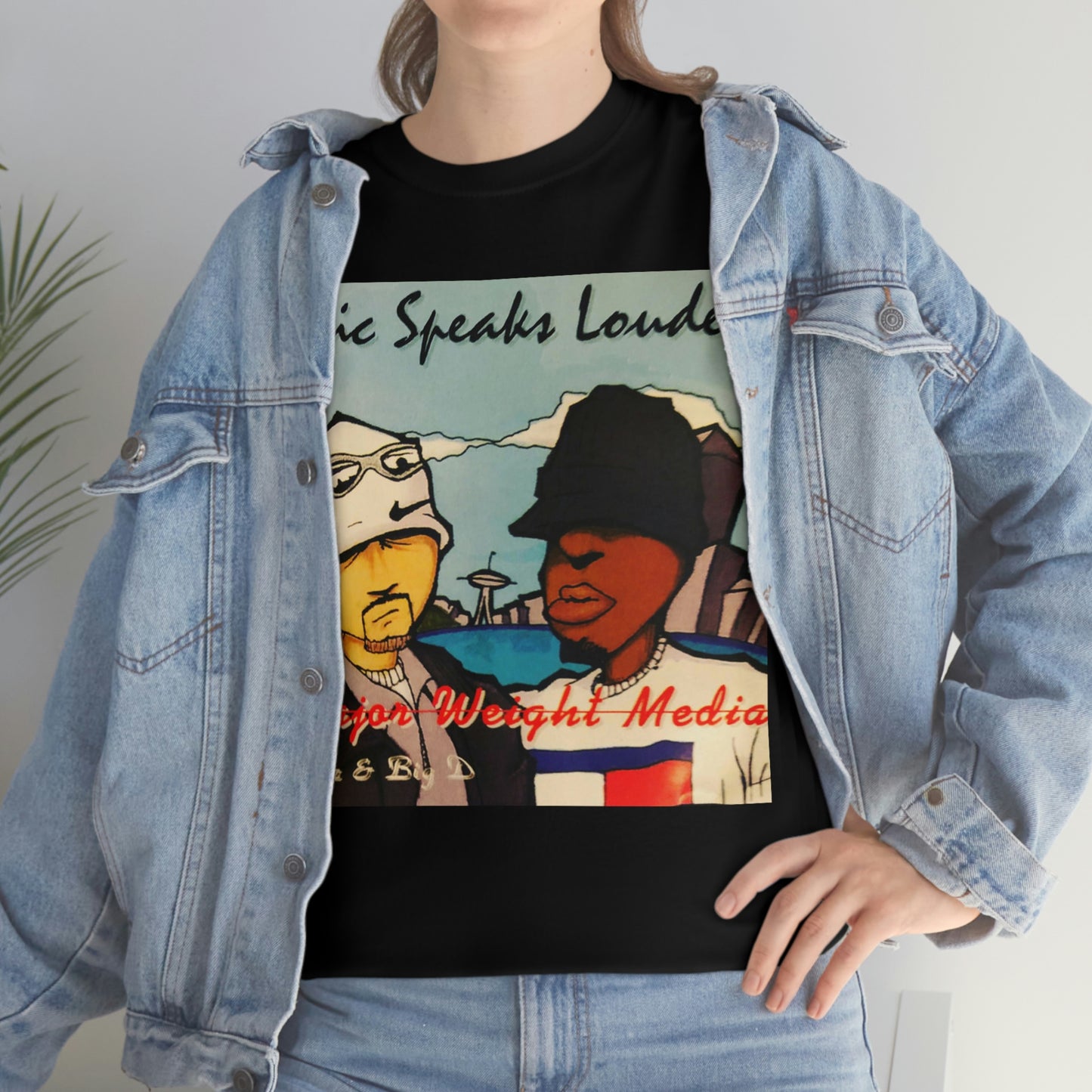 Major Weight Media Lil Kriz Music Speaks Louder Cover Art 1996 Unisex Heavy Cotton Tee