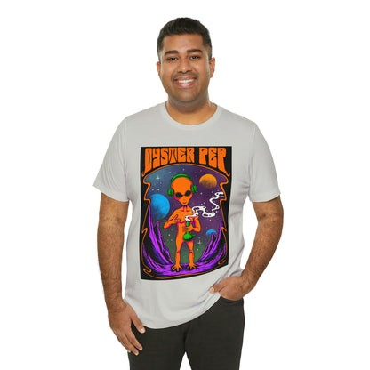 Oyster Pep Martian Smoking Black Light image Unisex Jersey Short Sleeve Tee