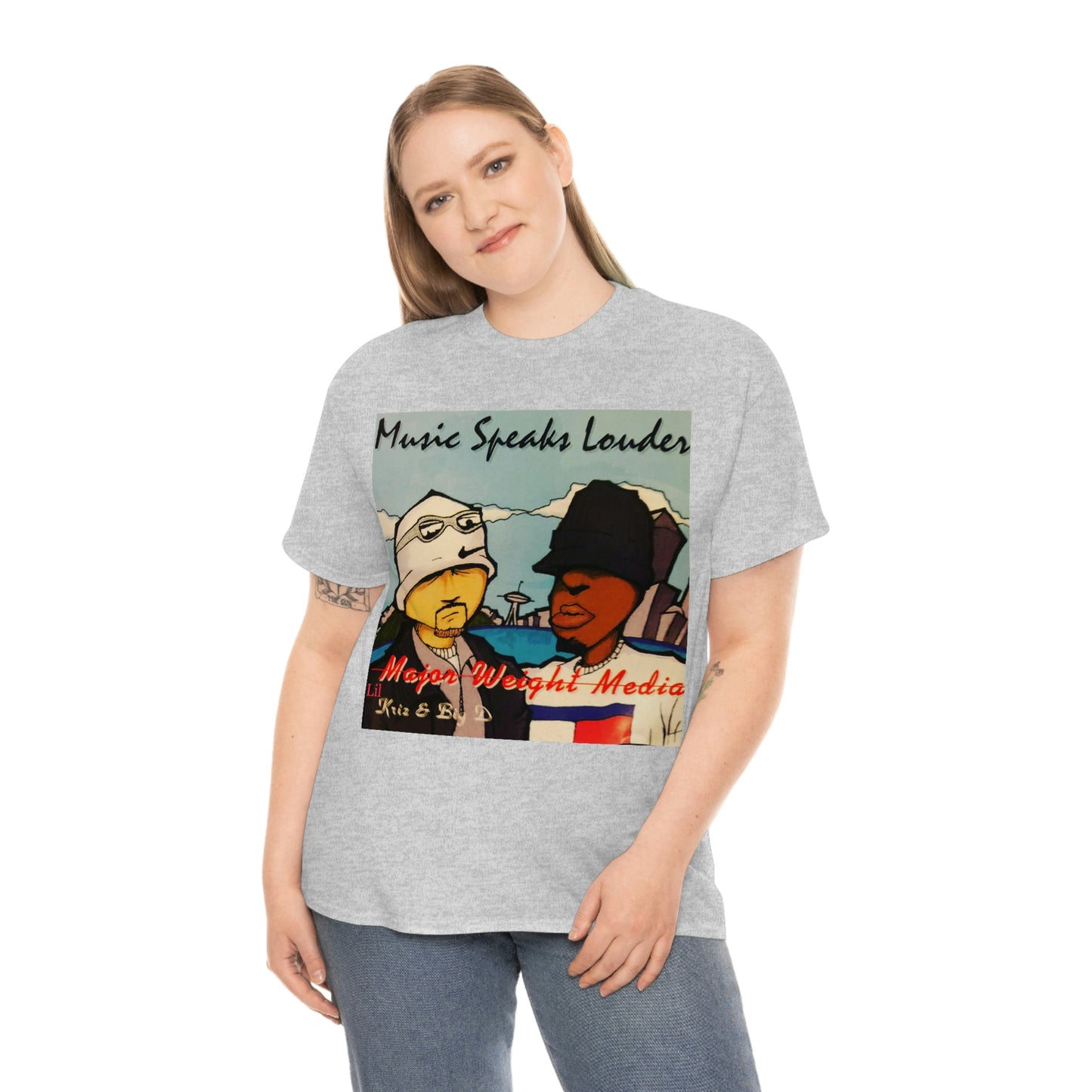 Major Weight Media Lil Kriz Music Speaks Louder Cover Art 1996 Unisex Heavy Cotton Tee