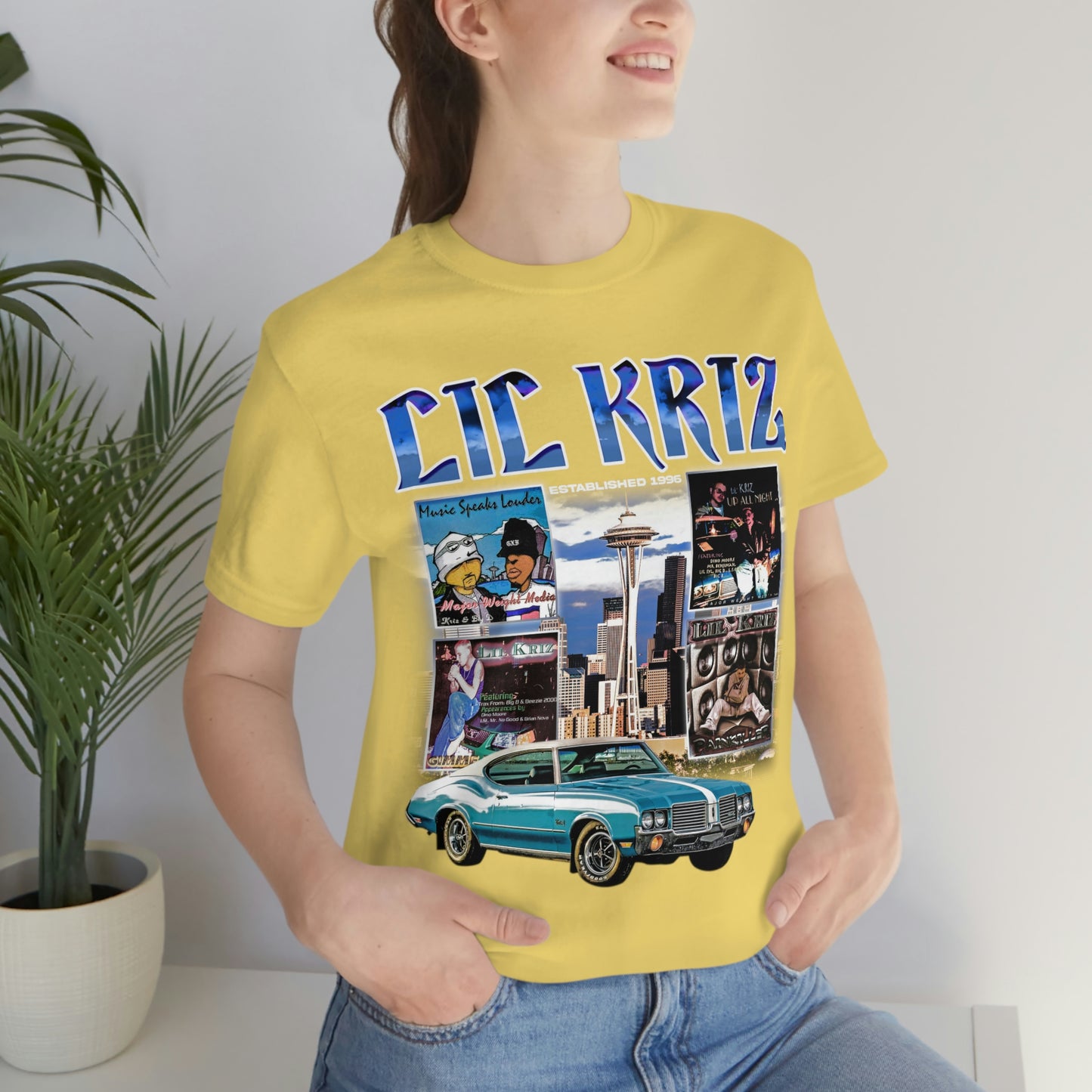 Lil Kriz 90's Style Image Unisex Jersey Short Sleeve Tee